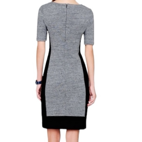 J CREW Colorblock Panel Ponte Knit Stretch Elbow Sleeve Dress size 6 - Picture 5 of 14
